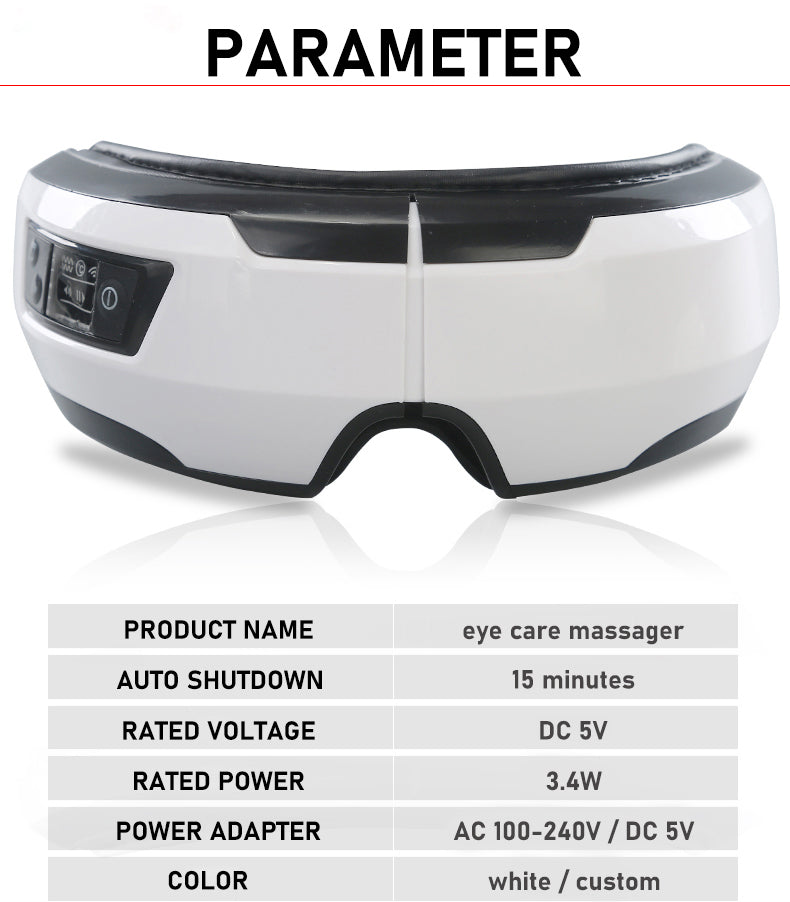 Smart Eye Massager with Heat, Vibration & Bluetooth Music