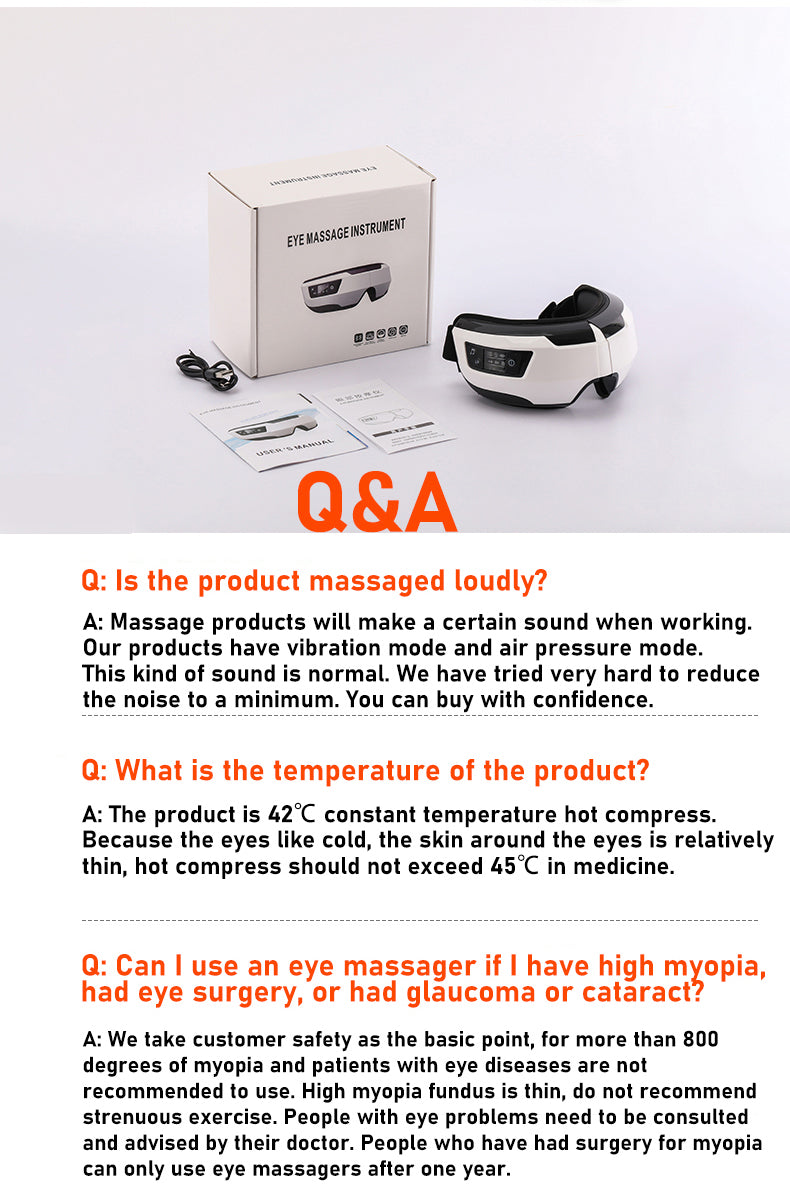 Smart Eye Massager with Heat, Vibration & Bluetooth Music